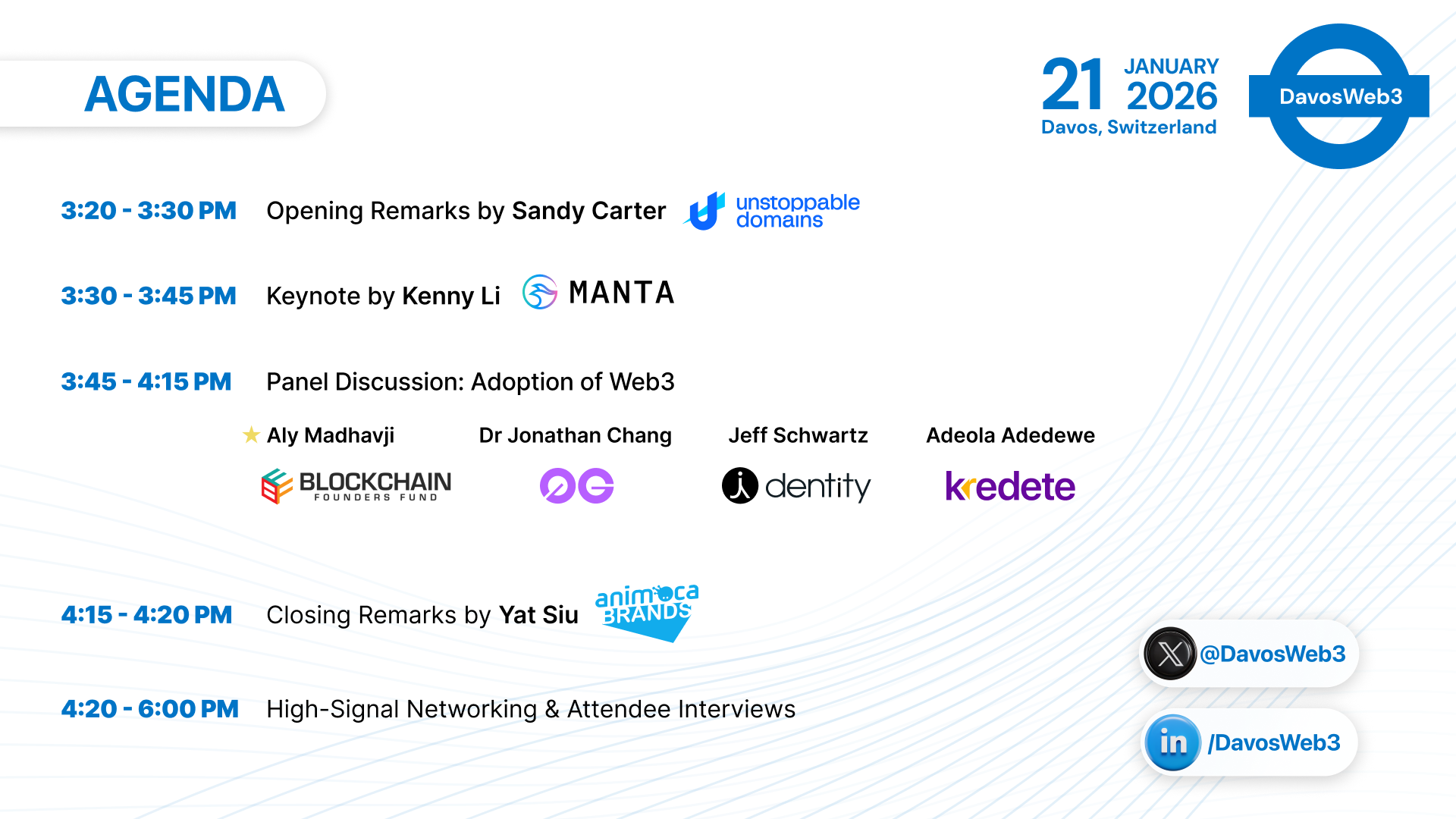 DavosWeb3 2026 Agenda